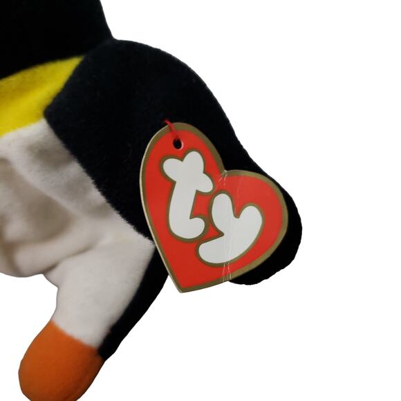 Vintage 1993 TY Teenie Beanie Babies "Waddle" The Penguin Retired 5" Plush Toy - Picture 2 of 8